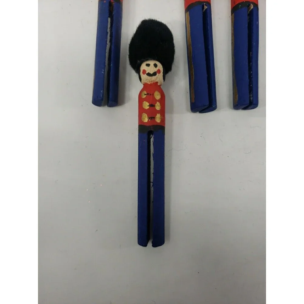 Vintage Clothespin Nutcracker Toy Soldiers Handmade Christmas Lot of 17  1980s